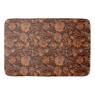 Tapete De Banheiro Brown Boho Floral