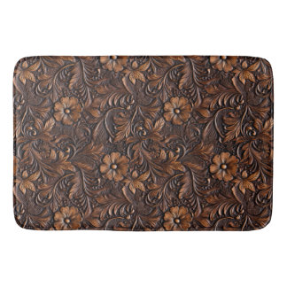 Tapete De Banheiro Brown Cowgirl Floral