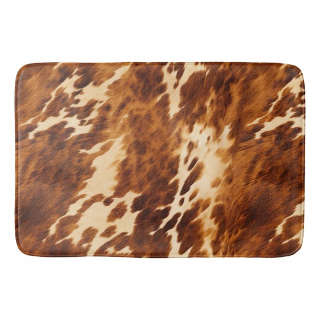 Tapete De Banheiro Brown Cowhide (Frente)