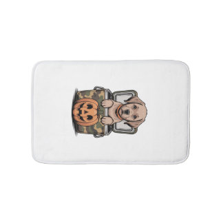 Tapete De Banheiro Brown Lab Dog Halloween Spooky