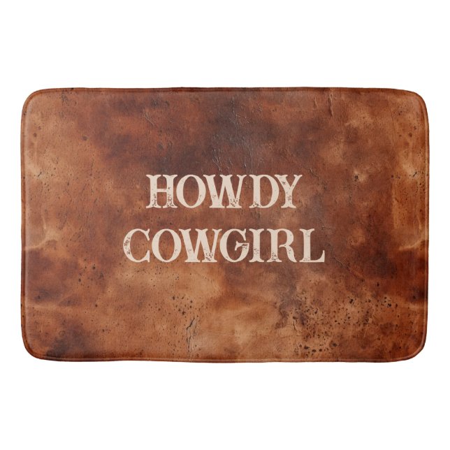 Tapete De Banheiro Brown Ocidental Howdy Cowboy Brown (Frente)