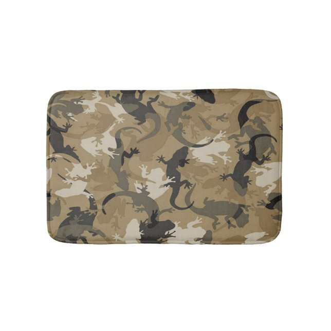 Tapete De Banheiro Brown Reptile Camouflage Bath Mat (frente)