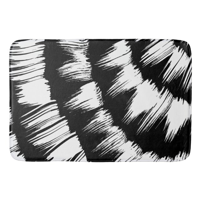 Tapete De Banheiro Bruto preto e branco (Frente)