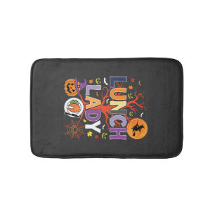Tapete De Banheiro Bruxa da Cozinha da Senhora do Almoço de Halloween