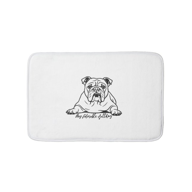 Tapete De Banheiro Bulldog Adorável (frente)