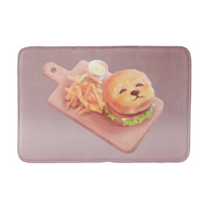 Tapete De Banheiro Burger e Fries