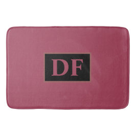Tapete De Banheiro Burgundy Monogramas Bath Mat