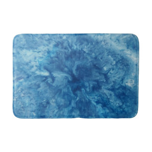 Tapete De Banheiro Burst de Cor de Água Azul