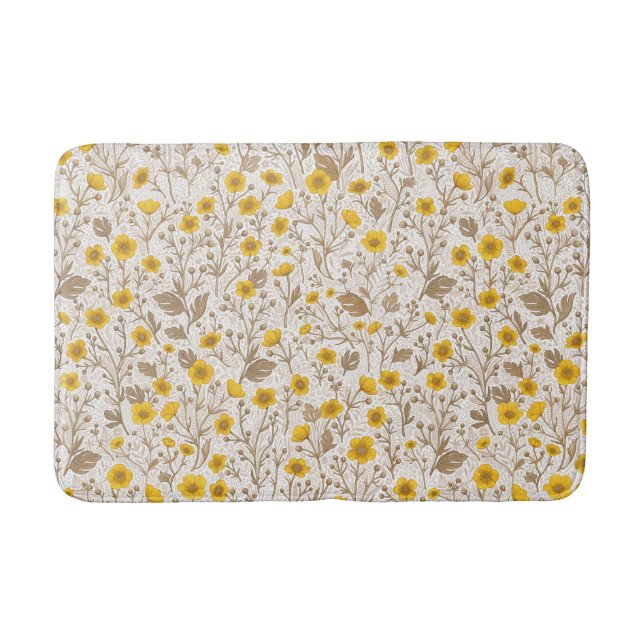 Tapete De Banheiro Buttercups, amarelo e marrom (Frente)