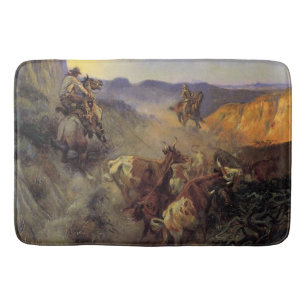 Tapete De Banheiro C M Russell The Slick Ear Vintage Western Cowboy