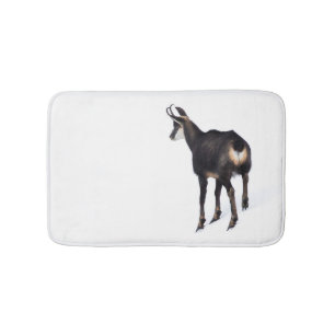 Tapete De Banheiro Cabra de montanha de Chamois alpina minimalista na