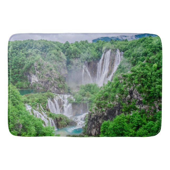 Tapete De Banheiro cachoeira dos lagos de Plitvice (Frente)