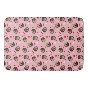 Tapete De Banheiro Cachorro Cachorro Rosa Vermelho