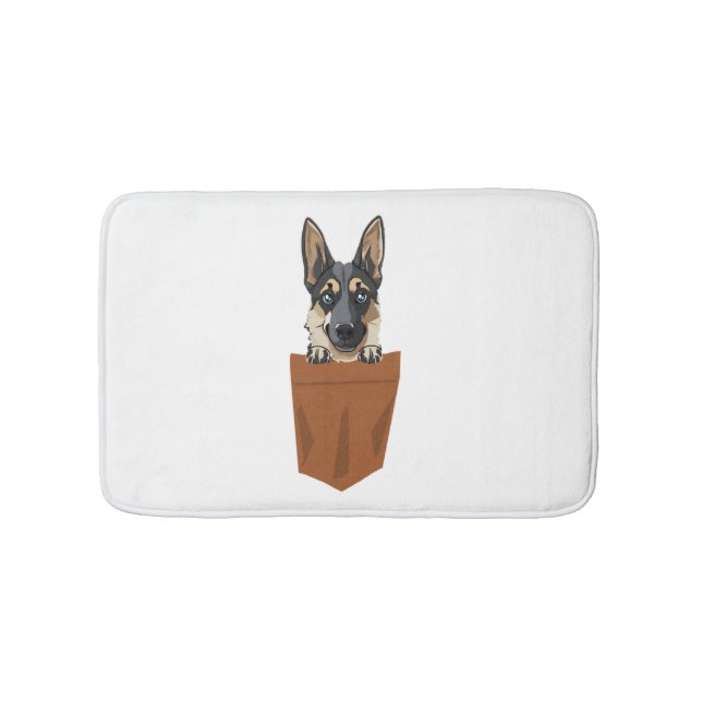 Tapete De Banheiro Cachorro Engraçado Pocket Puppy para Cachorro Amad (frente)