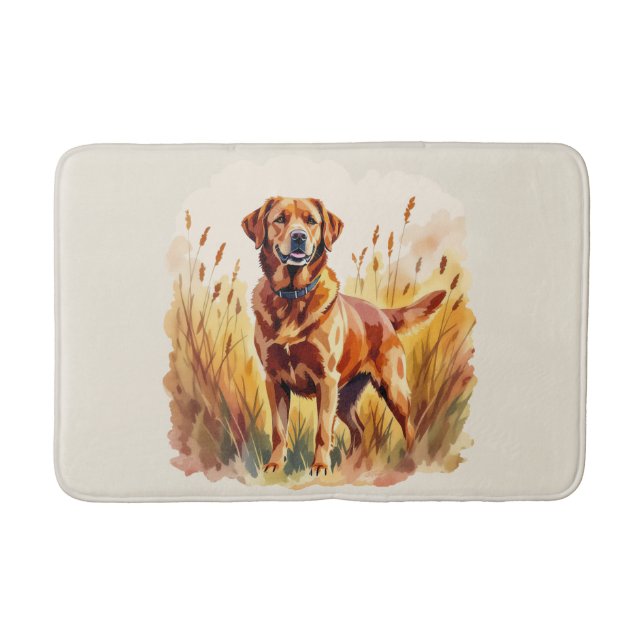 Tapete De Banheiro Cachorro Labrador Retriever Fox Red (Frente)