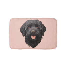 Tapete De Banheiro Cachorro Preto Labradoodle