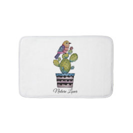 Tapete De Banheiro Cactus E Ave Arco-Íris Em Aquarela