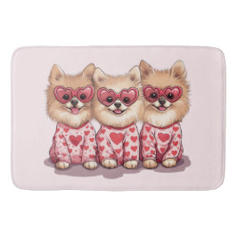 Tapete De Banheiro Cães Pomeranianos dias de os namorados