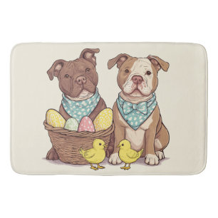 Tapete De Banheiro Cães Touro-páscoa