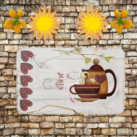 Café Teapot Corações Rústicos Jardim Terrestre Ele