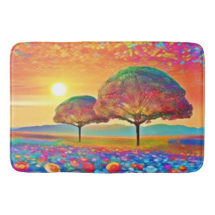Tapete De Banheiro Caleidoscópio da Natureza ao Pôr do Sol