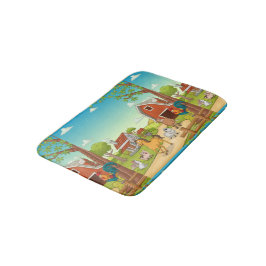 Tapete De Banheiro Camarão Vermelho e Animais de Criação