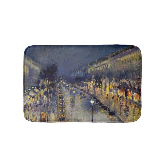 Tapete De Banheiro Camille Pissarro - Boulevard Montmartre à Noite (frente)