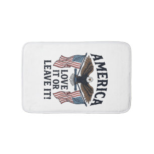 Tapete De Banheiro Camisa Águia Patriótica América Ame-a Ou Deixe-a_