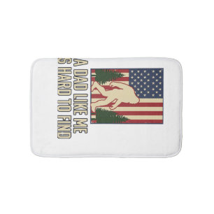 Tapete De Banheiro Camisa Bigfoot Pai Bandeira Americana Vintage Desi