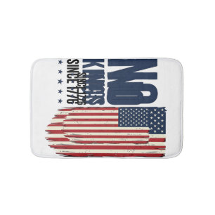Tapete De Banheiro Camisa de Design de Bandeira Patriótica Sem Reis D