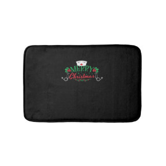 Tapete De Banheiro camisa de Natal engraçada para uma enfermeira
