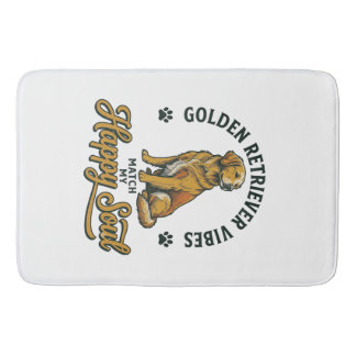Tapete De Banheiro Camisa do Golden Retriever Gravação Vintage Amante