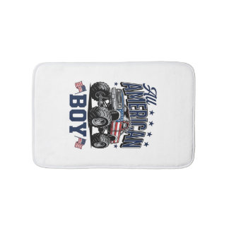 Tapete De Banheiro Camisa Patriótica Vintage de Caminhão Monstro de M