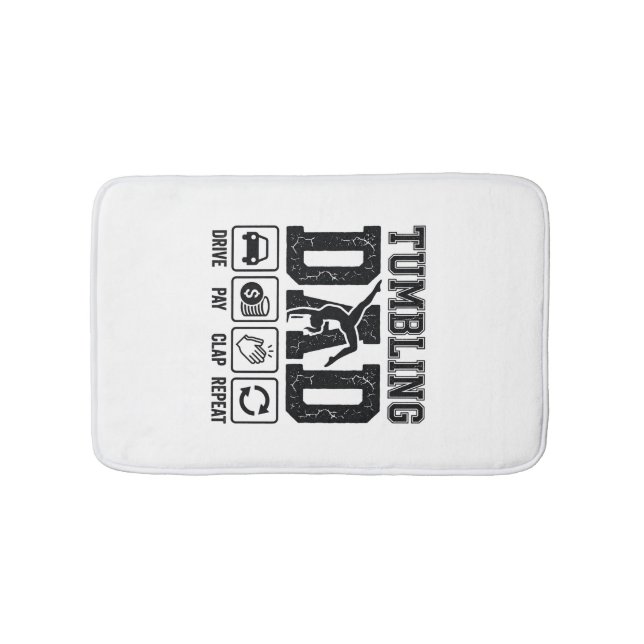 Tapete De Banheiro Camisa Tumbling Dad Drive Pay Clap Repeat Design_1 (frente)