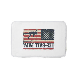 Tapete De Banheiro Camisa Vintage de Design de Bandeira Americana Tee
