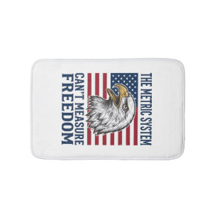 Tapete De Banheiro Camisa Vintage Vector Citação de Liberdade Águia P