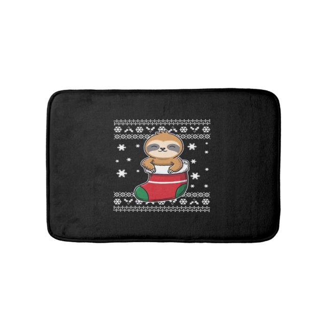 Tapete De Banheiro Camiseta Clássica de Natal (frente)