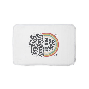 Tapete De Banheiro Camiseta Vetorial Retro Arco-Íris dos Direitos Hum