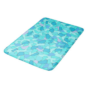 Tapete De Banheiro Camo Aqua
