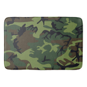 Tapete De Banheiro Camo Militar Floresta Verde