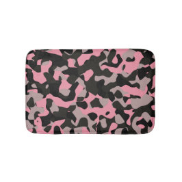 Tapete De Banheiro Camo rosa e preto