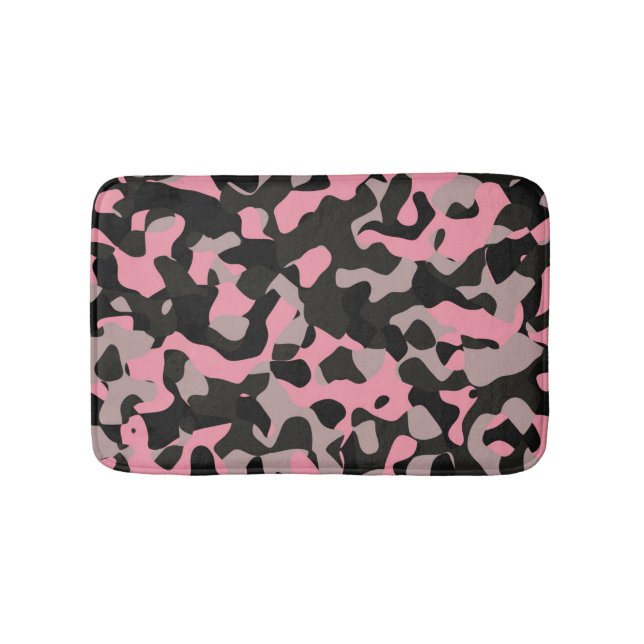 Tapete De Banheiro Camo rosa e preto (frente)