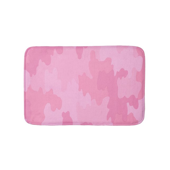 Tapete De Banheiro Camouflage Bath Mat, cor-de-rosa (frente)