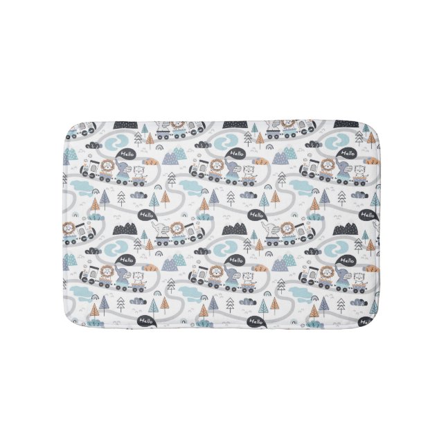 Tapete De Banheiro Campanha Selva Animal Treina Bebê Criança Criança  (frente)