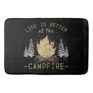 Tapete De Banheiro Campfire - A Vida É Melhor Pelo Fogo