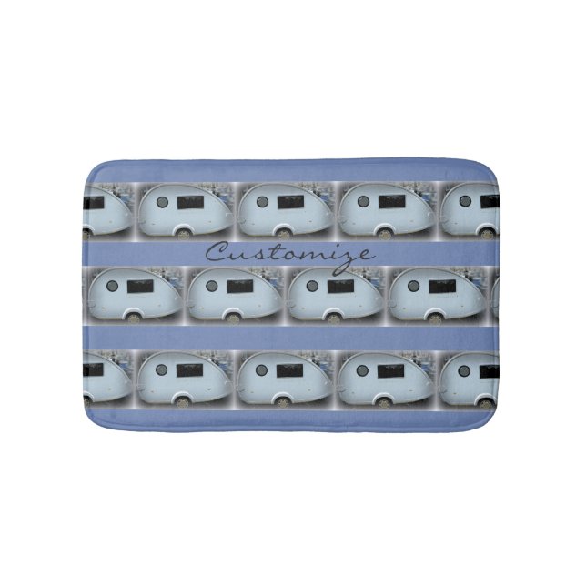 Tapete De Banheiro Campistas retros minúsculos da caravana da lágrima (frente)