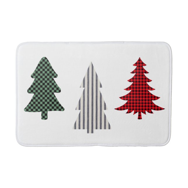 Tapete De Banheiro Campo Árvores de Natal Bath Mat (Frente)