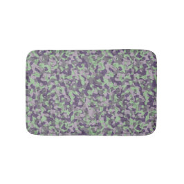 Tapete De Banheiro camuflagem abstrata verde e roxa