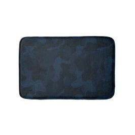Tapete De Banheiro Camuflagem Azul Escuro Abstrato