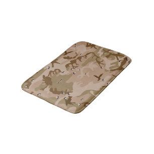 Tapete De Banheiro Camuflagem Do Deserto Com Pebolhas, Militares, Exé